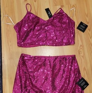 Two piece sequin outfit